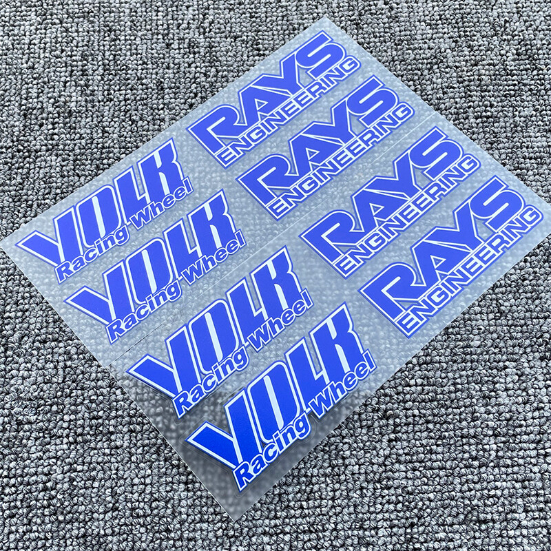JDM Japan Rays Engineering VOLK Racing TE37 Wheel decals sticker 8pcs Blue