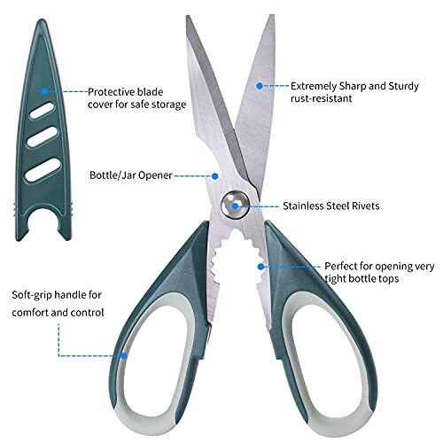 Poultry Shears - Heavy Duty Kitchen Scissors for Cutting Chicken Bone