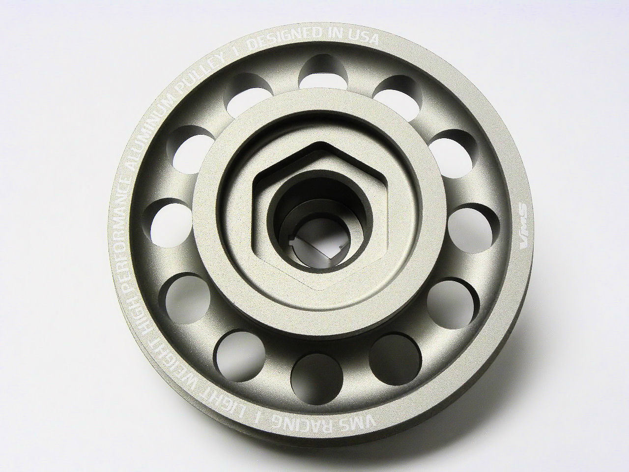 VMS Racing Light Weight Aluminum Crankshaft Pulley OEM Size 96-00 Civic SOHC D16