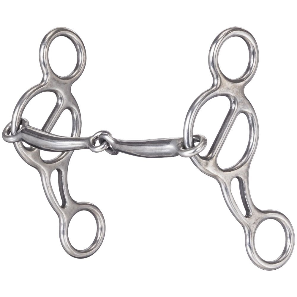 Short Shank Soft Slide Gag Bit - 6" Cheeks - 5" Snaffle Mouth