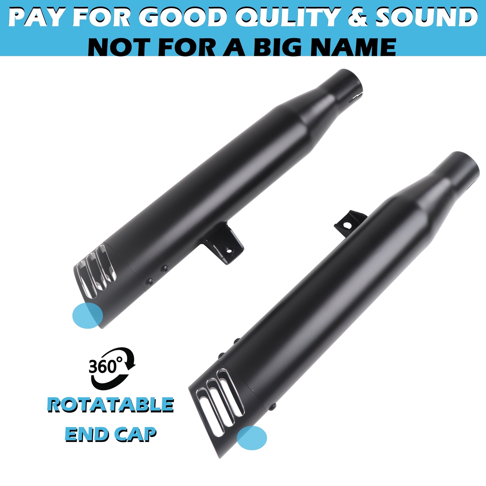 3.0'' Slip Ons for Indian Scout Exhaust, Amazing Sound for Indian Scout Muffler