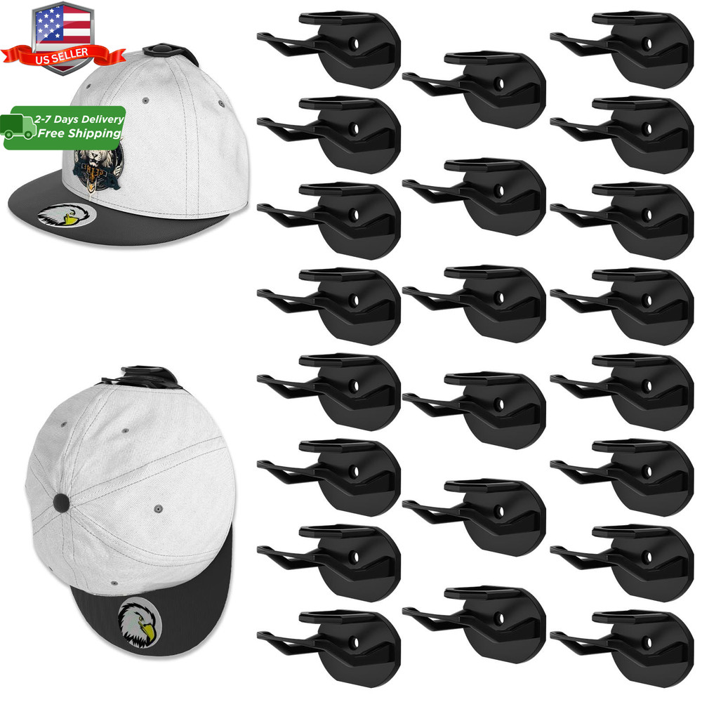 22pcs Baseball Hat Rack Wall Mount Super Strong Hat Rack Display Hooks for Wall