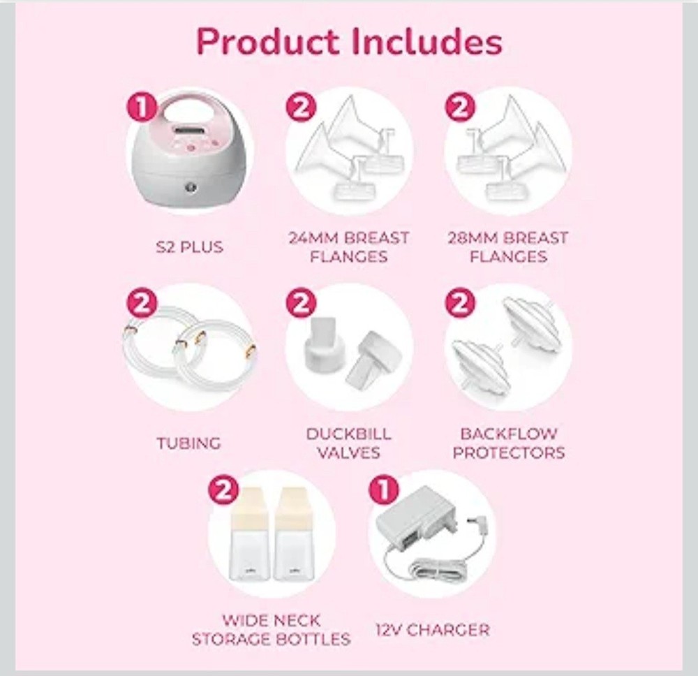 Spectra S2 Plus Electric Breast Pump with Additional Flanges