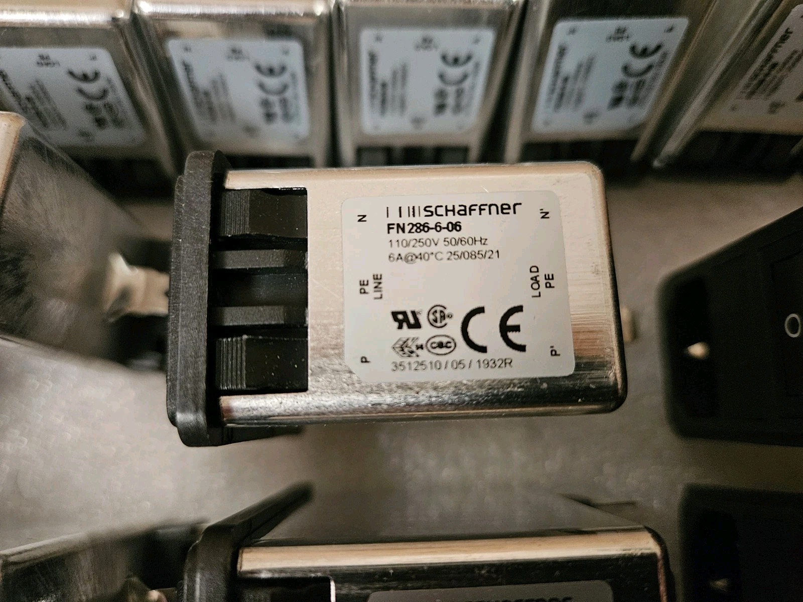 Schaffner FN286-6-06 Power Entry Module LOT OF 25...NEW/OPEN BOX