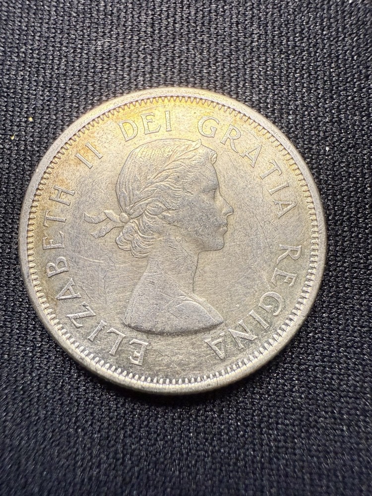 1957 Canada 25 Cents Coin Silver