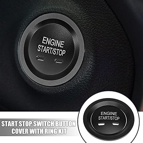 Car Start Stop Switch Button Cover with Ring Kit for Cadillac XTS XT5 CT6