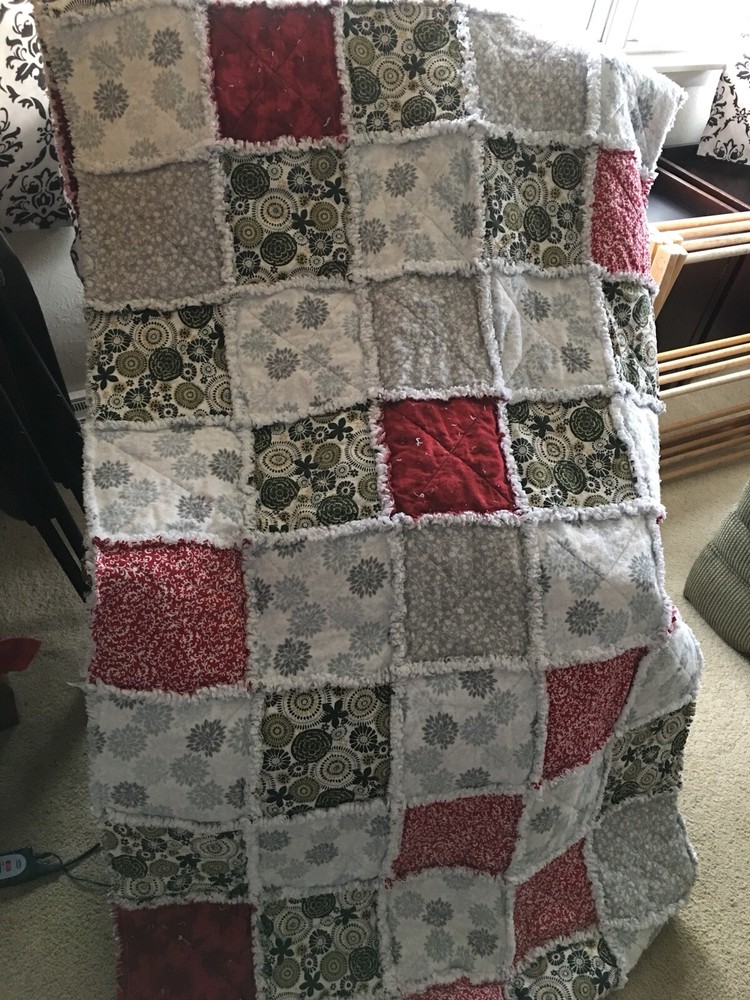 New Full Size Rag Quilt, Handmade Custom Made