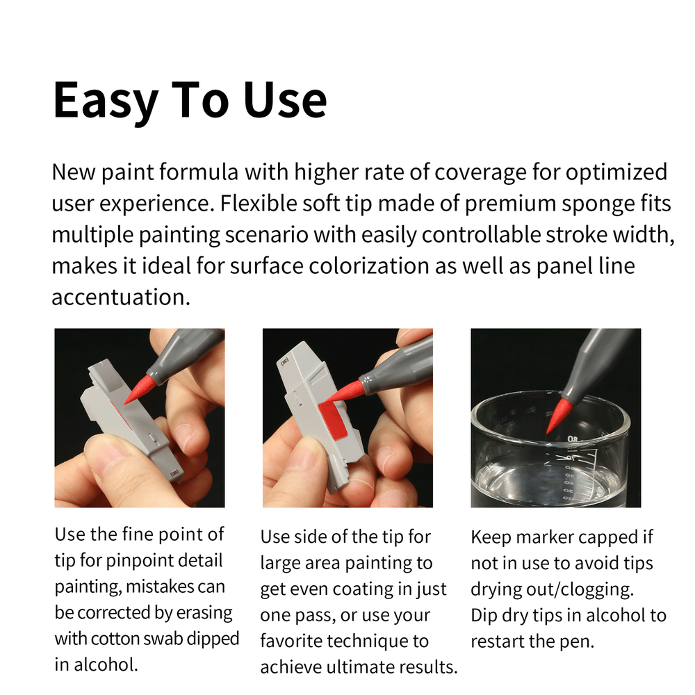 DSPIAE Soft Tip Marker Metallic Black MKM-01 - US