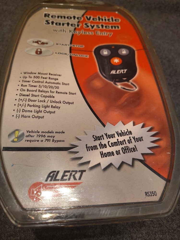 NOS - Alert Remote Vehicle Starter System with Keyless Entry