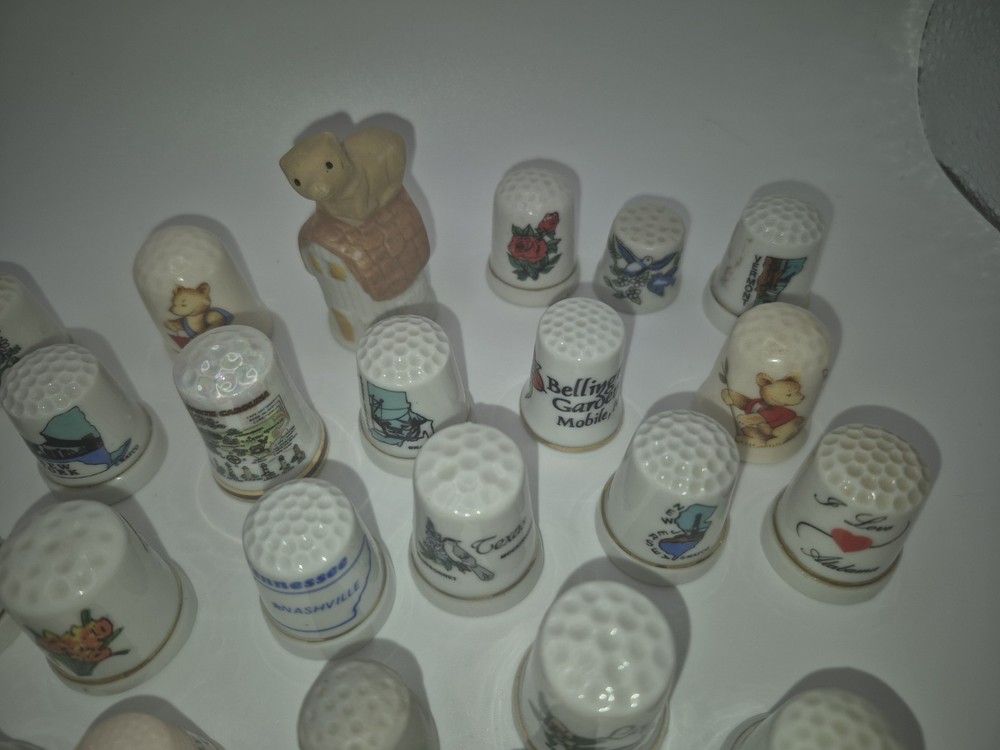 Vintage Porcelain State Thimble Lot