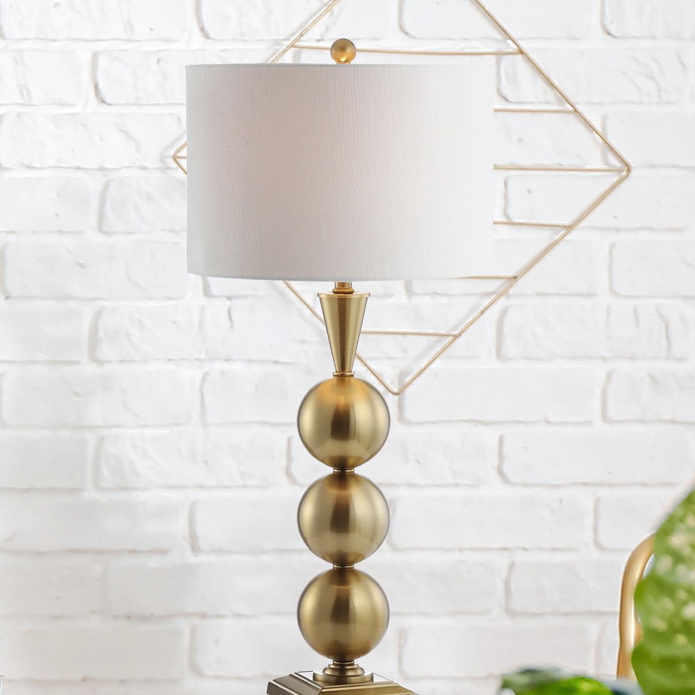 June 33" Metal LED Table Lamp, Brass by JONATHAN Y
