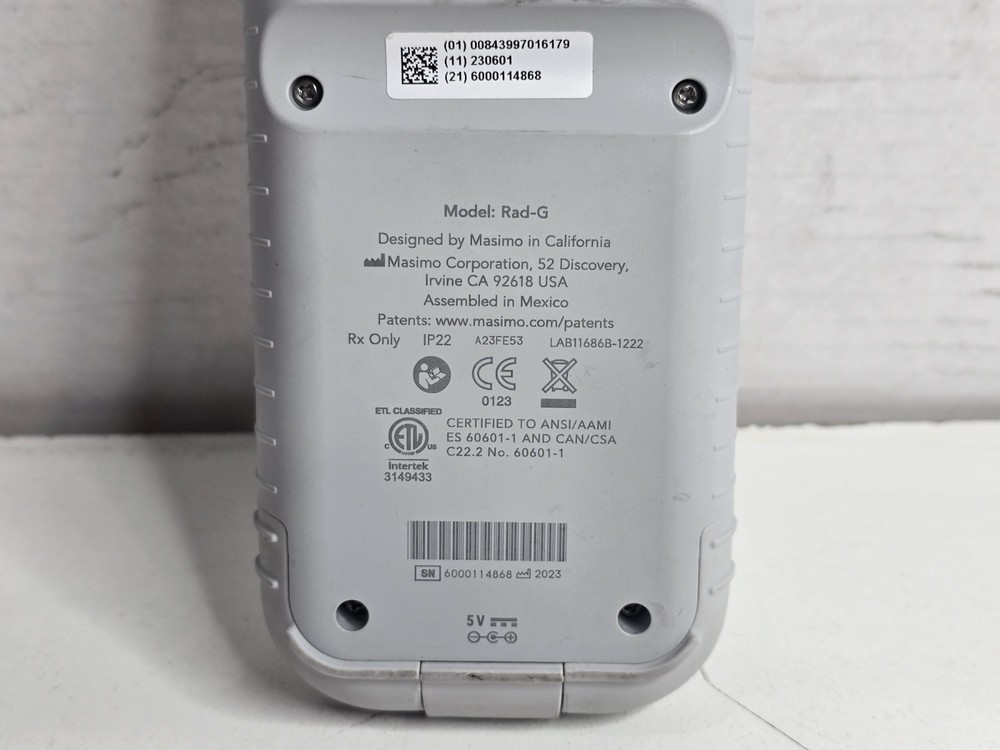 Masimo Rad-G Pulse Oximeter Power Tested No Display