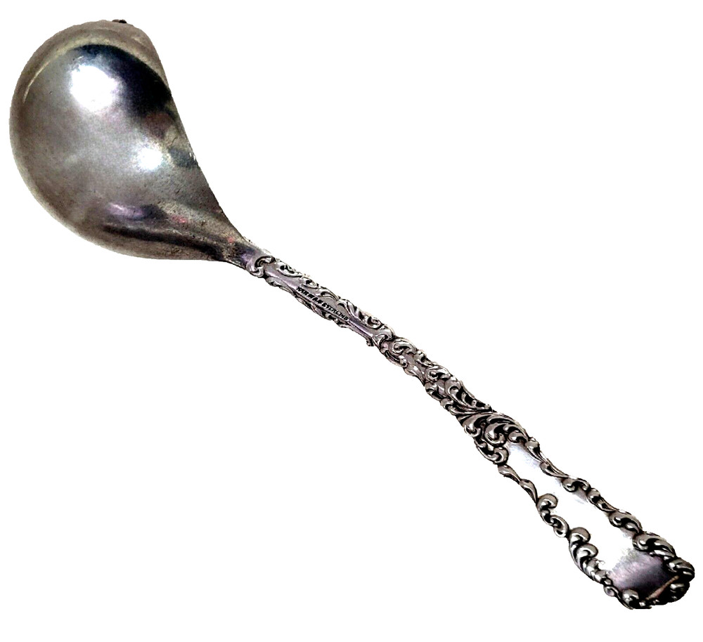 R. Wallace Waverly Sterling Silver Solid Cream Ladle 6"