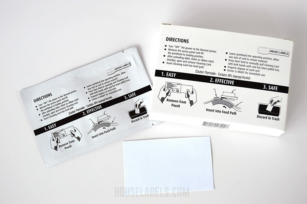 Zebra Dymo Rollo Printer Cleaner Card For Shipping Label Direct Thermal Printer