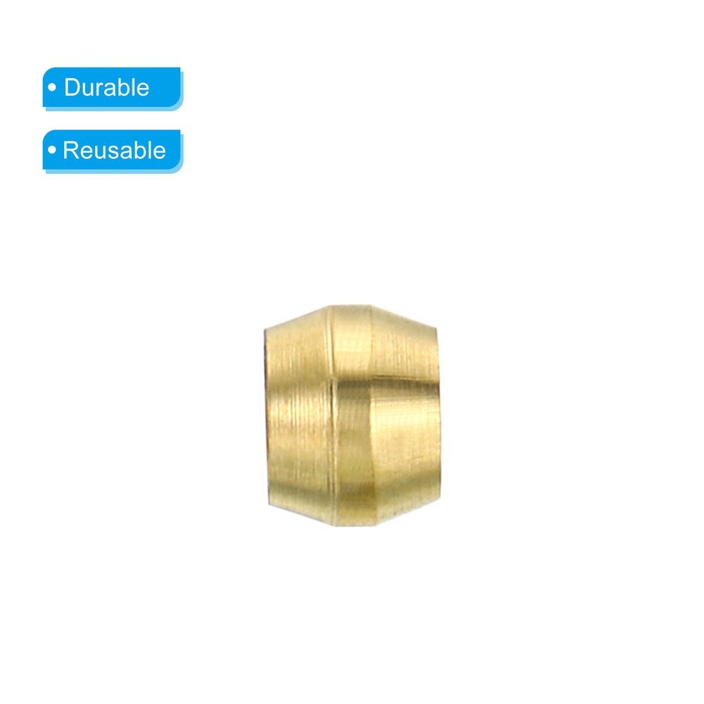 4mm Tube OD Brass Compression Sleeves Ferrules Brass Ferrule Insert Fitting Kit