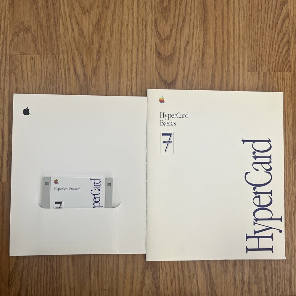 HyperCard Basics 7 - Apple Macintosh User Manual + Original Program Disk