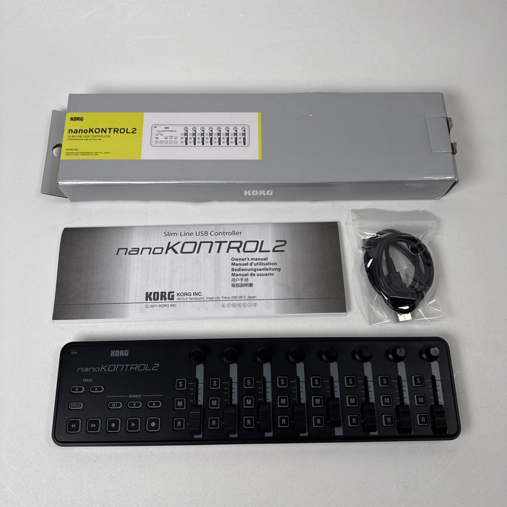 Korg nanoKONTROL2 USB MIDI Controller w/ Cable Manual Box Working