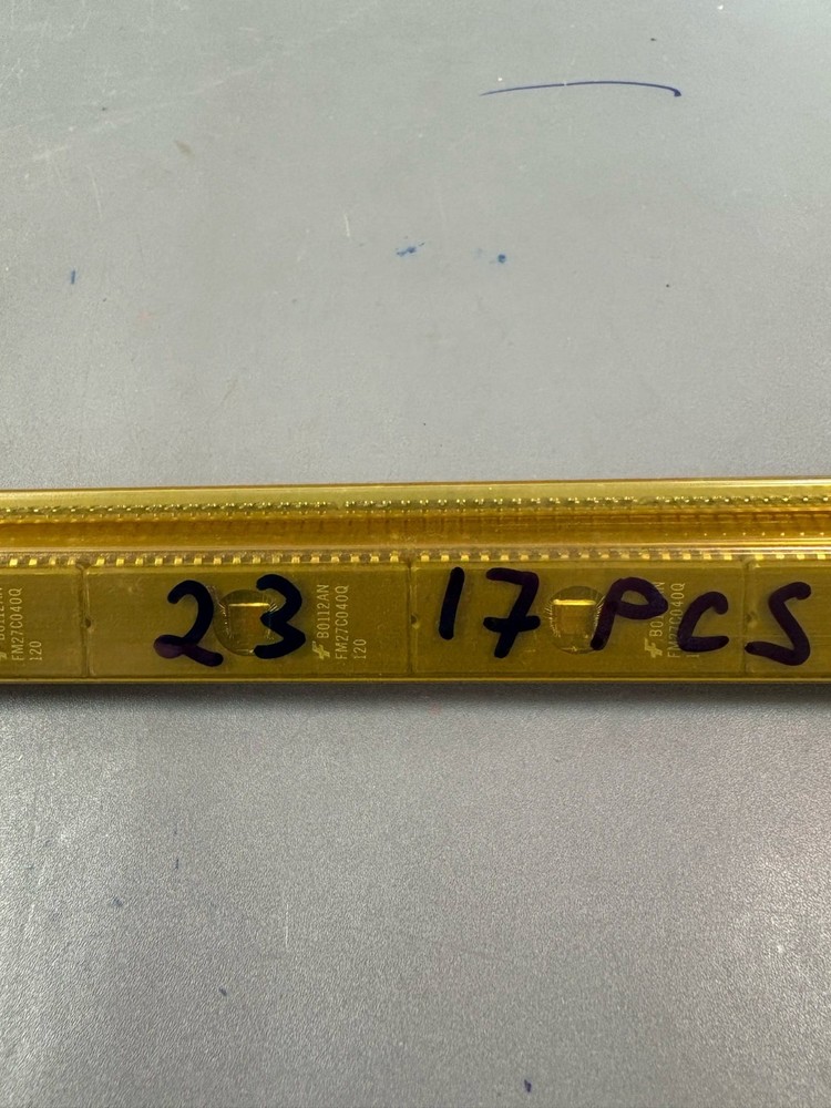 2x FM27C040Q UV EPROM Memory IC 4Mbit Ceramic DIP Window Vintage Untested