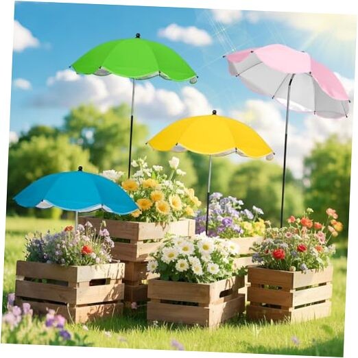 4 Pack Plant Umbrellas for Outdoor Plants,26" Larger Garden Umbrella Sun Shade
