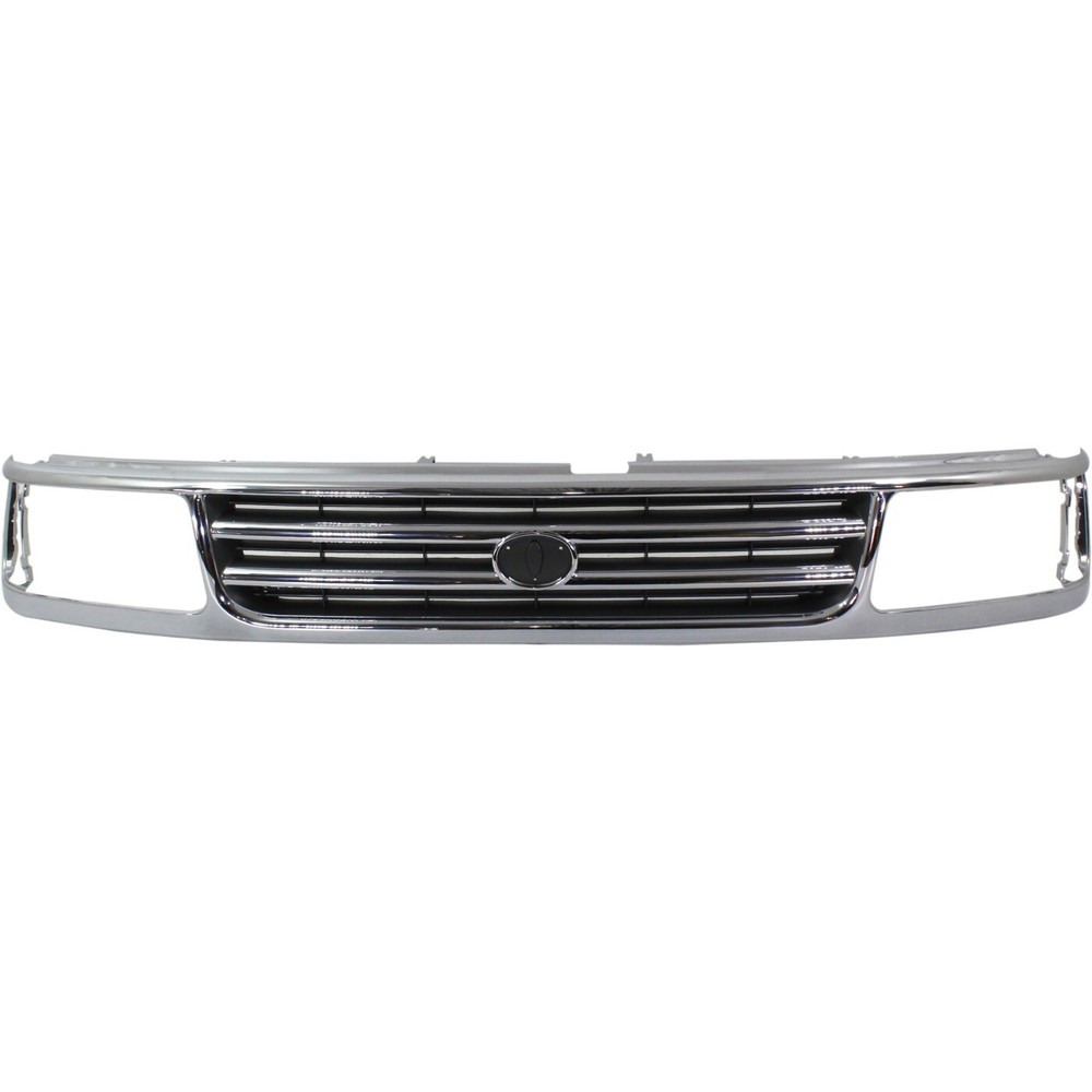 Grille For 1993-1998 Toyota T100 Chrome Shell with Black Insert Plastic