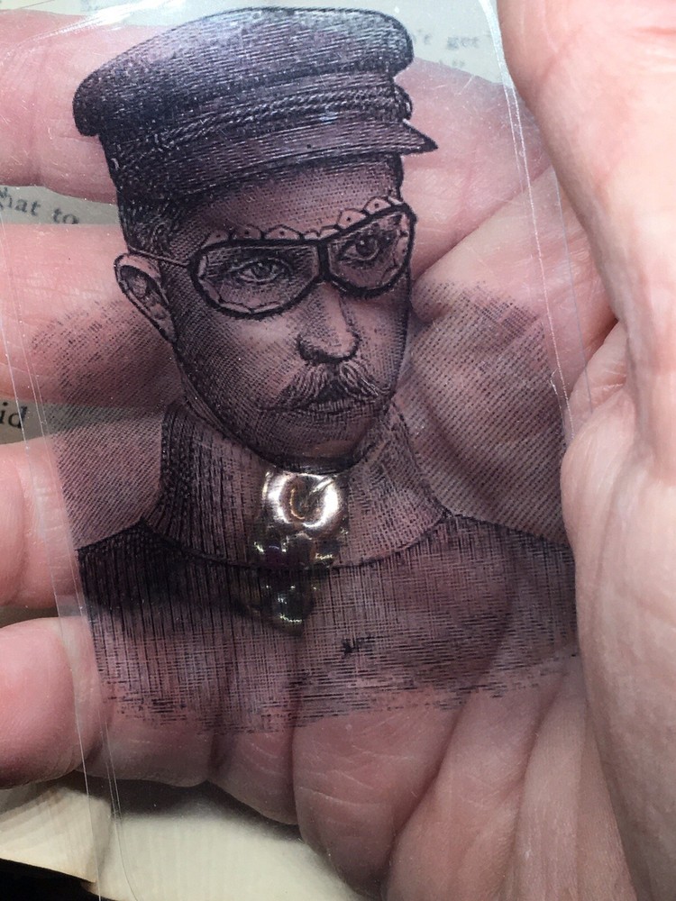 Fabulous Old Antique Steampunk Image Translucent Floating Laminated Bookmark