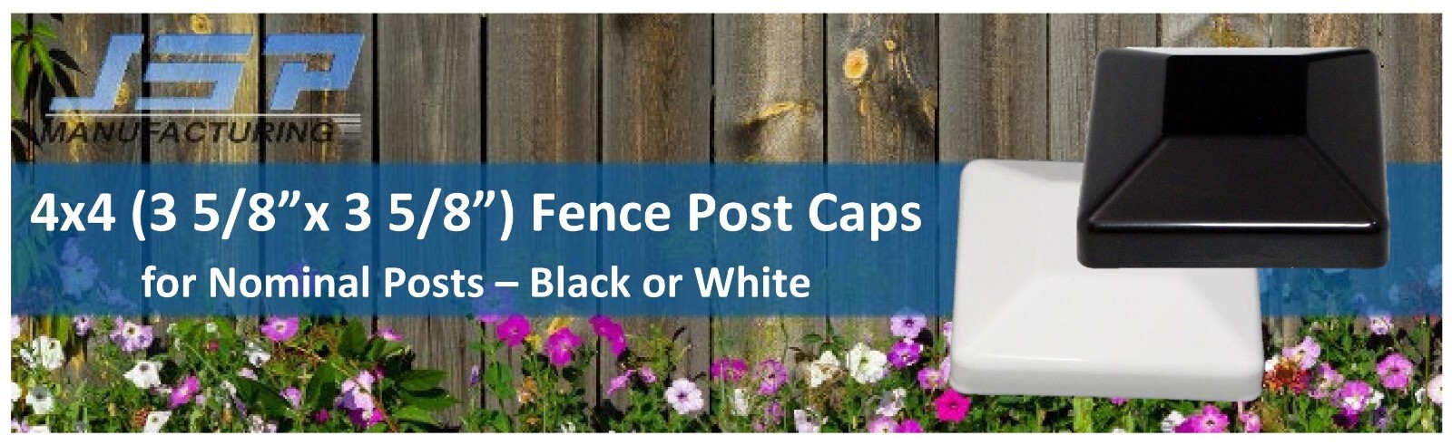 Plastic Fence Post WHITE Caps 4X4 (3 5/8") Pressure Treated Wood FREE SHIPPING