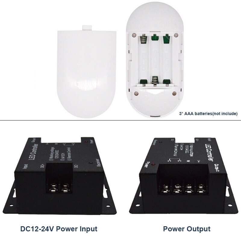 DC12-24V 12A 18A LED Strip Light RF Touch Remote Controller Dimmer for SMD COB