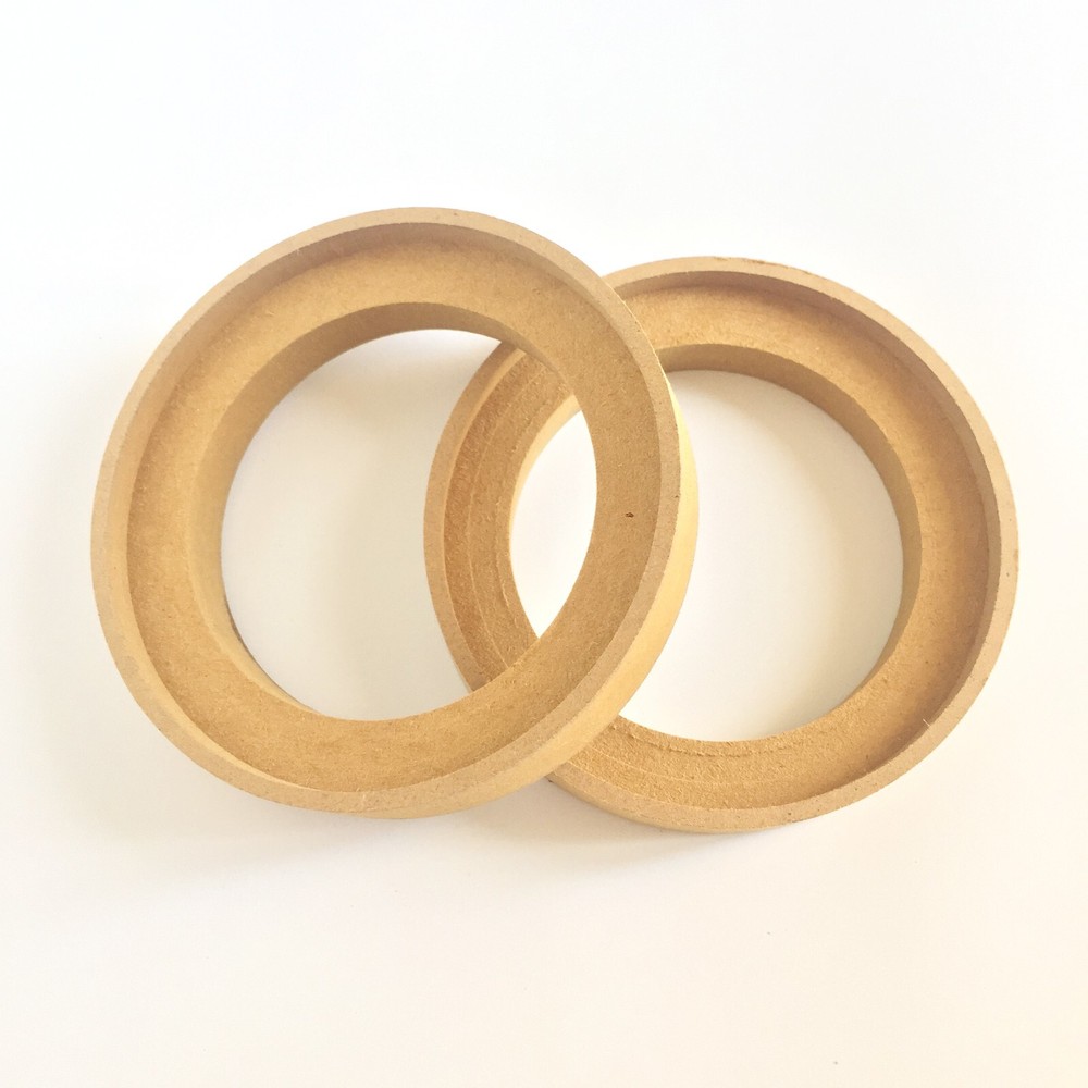 Pair 3" MDF Car Speaker Mounting Spacer Recessed Ring Mounting Depth Resolution