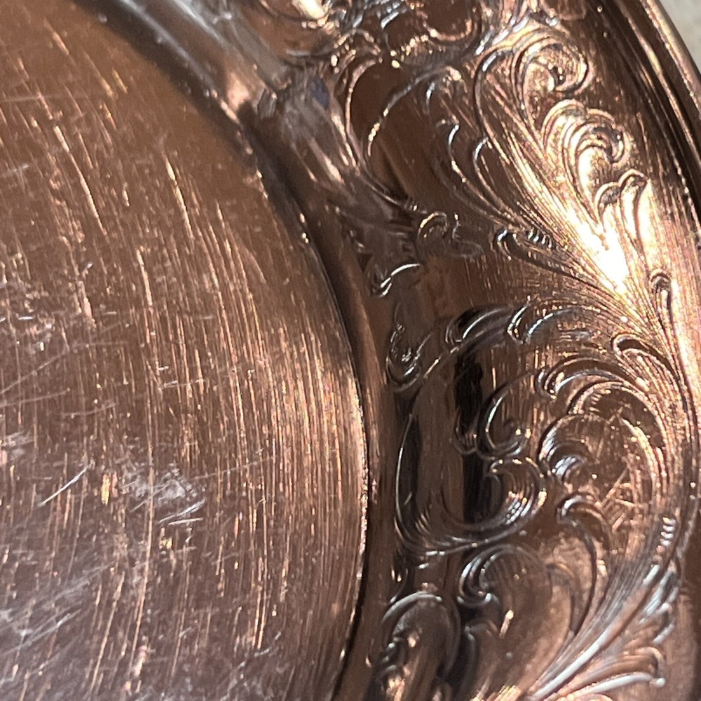 Vintage Reed & Barton Silverplate Scrollwork Candy Nut Trinket Dish N285