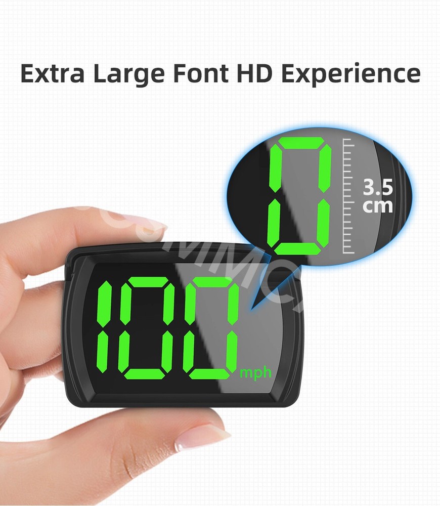 Car GPS Speedometer MPH HUD Head Up Display HD LED Display USB Cable Accessories