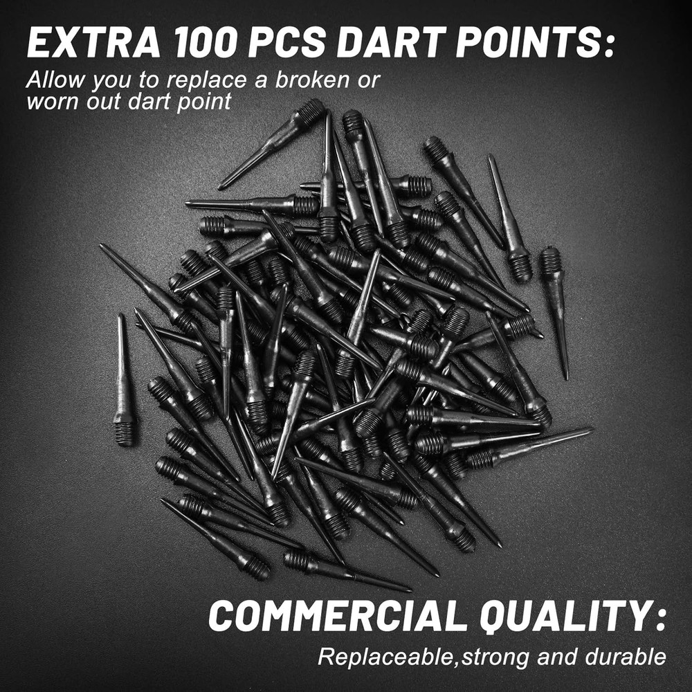 Soft Tip Darts Set 18G Plastic Dartboard Darts 12 Pack Extra Tips Included
