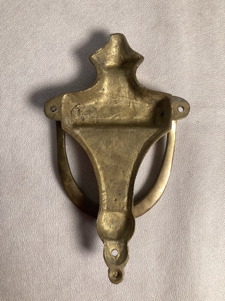 Vintage Heavy Solid Brass Door Knocker Classic Design 7” X 4”