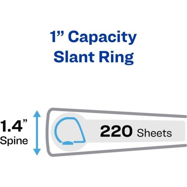 NEW! Avery #72124 11" x 17" White Binder w/1" Slant Rings, 250 Sheet Cap., 2/$25