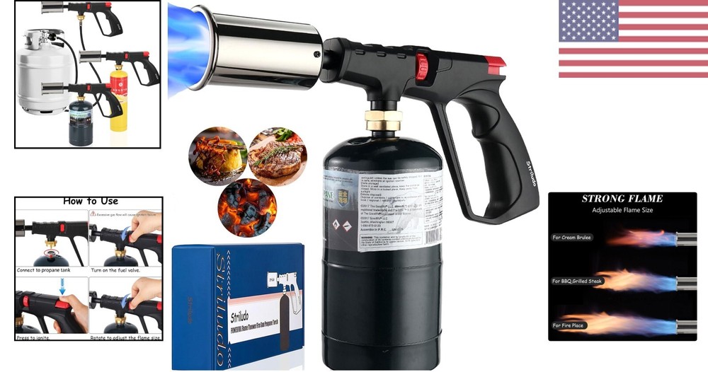 High-Quality Propane Torch with Powerful Flame for Culinary and Campfire Use