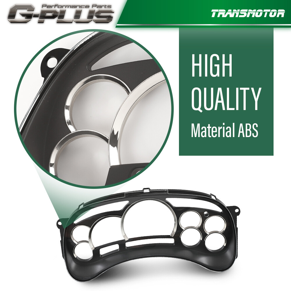 Gauge Cluster Lens Cover Chrome Rings for 2003 04 05 06 GM Trucks SUVs Escalade