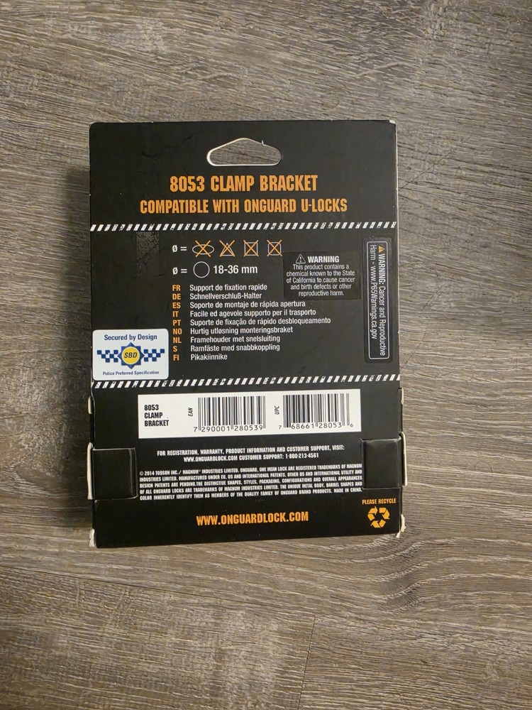OnGuard 8053 U-Lock clamp bracket