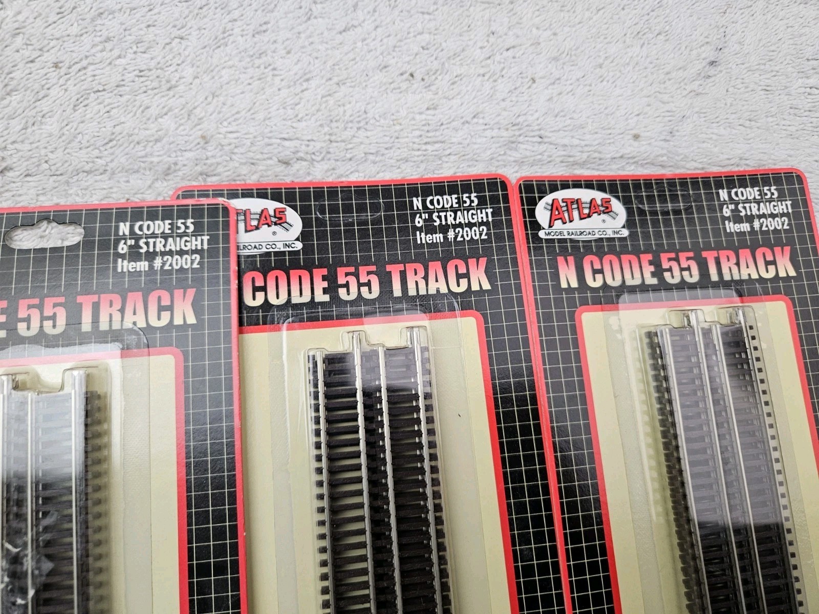 ATLAS N CODE 55 TRACK 6" INCH STRAIGHT #2002 LOT OF 5 N SCALE NOS