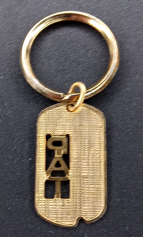 Pat Name Gold Tone Keyring Personalized
