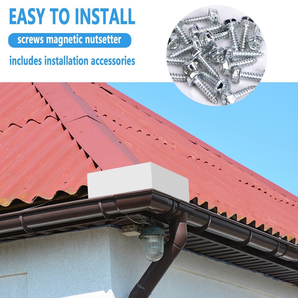 2 Pcs Gutter Valley Splash Guards,Rain Gutter Valley Roofing Gutter Guards, D...