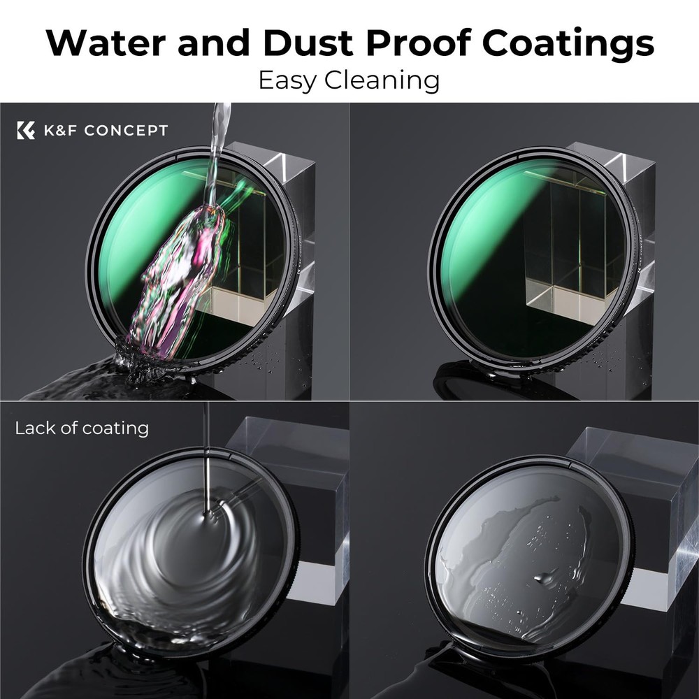 67mm Variable ND2-32 ND Lens Filter 1-5 Stops Waterproof Adjustable Neutral D...
