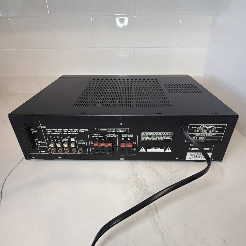 Pioneer VSX-108 Audio Multi-Channel Receiver Tested & Working W/ Remote Bundle