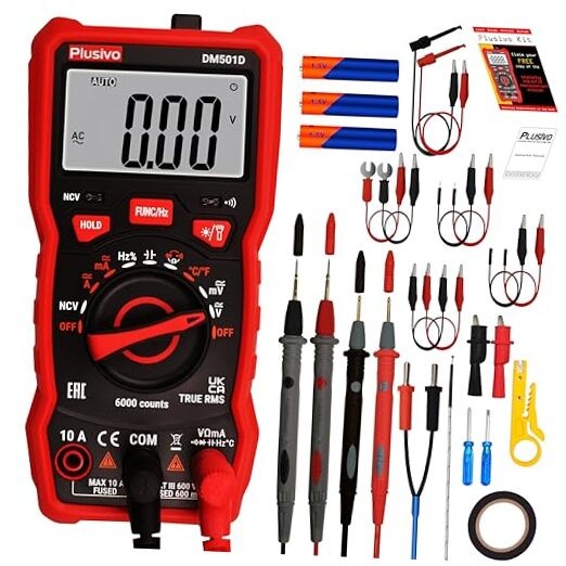 Multimeter 6000 Counts Digital Multimeter Auto Ranging TRMS AC DC Voltmeter