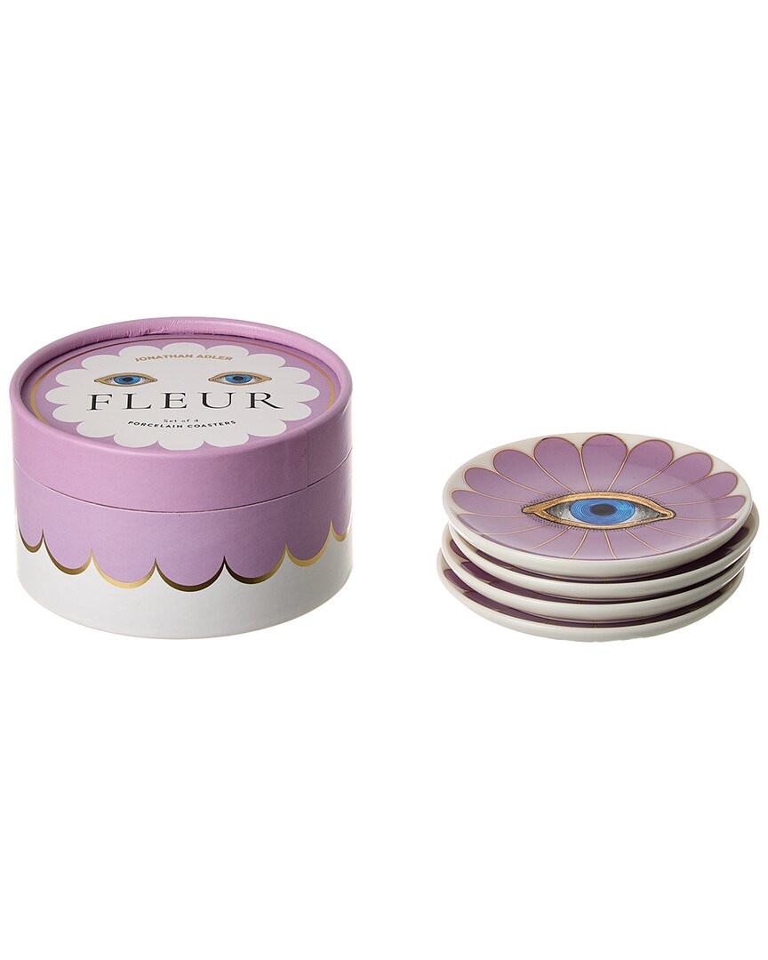 Jonathan Adler Fleur Coasters Purple