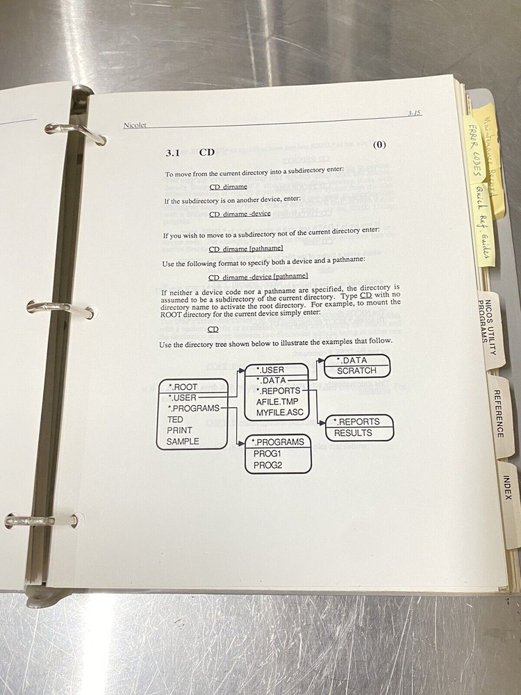 Nic Nicolet 5DXC Spectrometer -Users Guide / Manual / Instructions