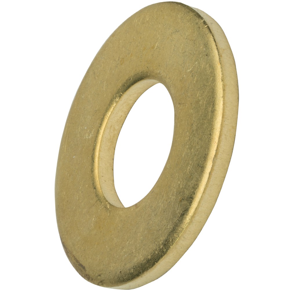 #2 Solid Brass Flat Washers Commercial Standard Grade 360 Qty 100
