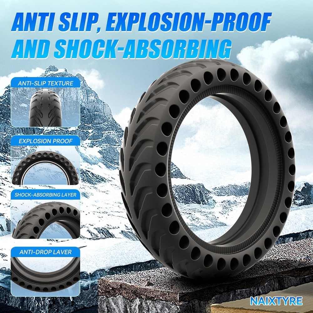 8.5X2 '' Inch Solid Tires for Electric Scooters,This Solid Tire Is Compatible wi