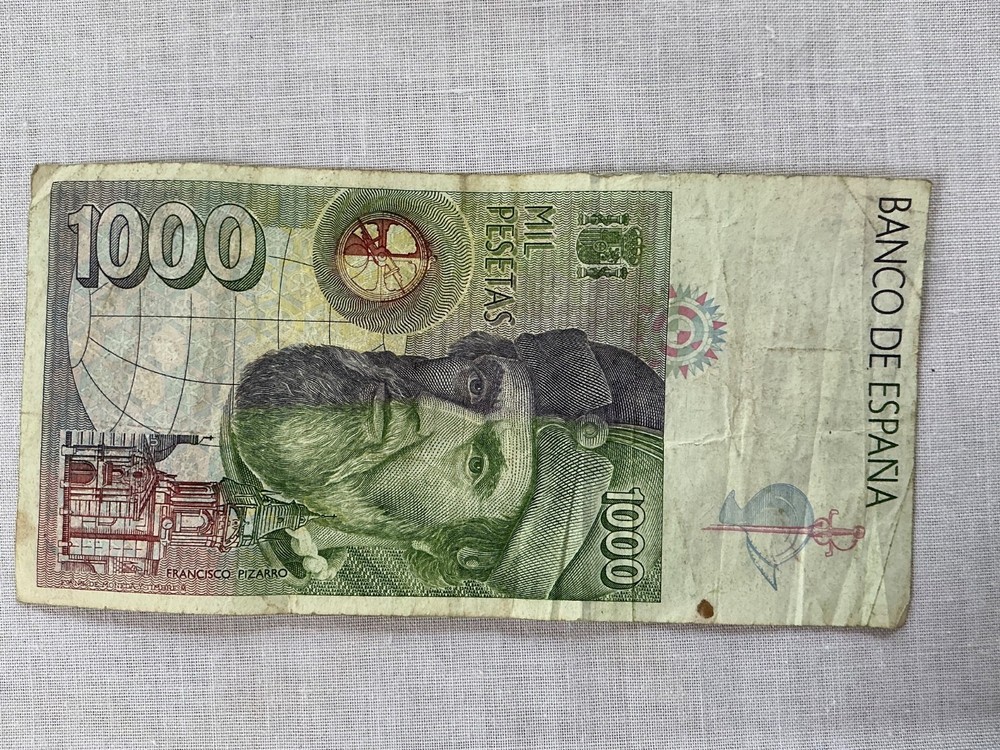 3 x 1992 Spanish 1000 Peseta Notes