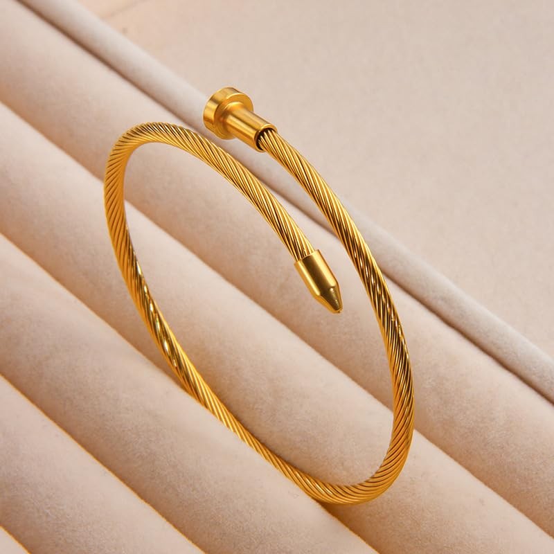 Ntutrxk One Size, Bracelets Stack 4Sets (Floral Black+Gold Bracelets,Bangle)