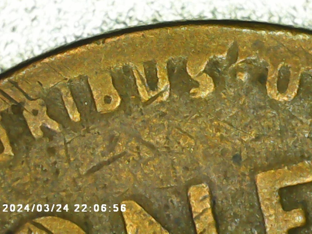 1919 No Mint Mark Wheat Penny Lamenation Error Obverse/Reverse