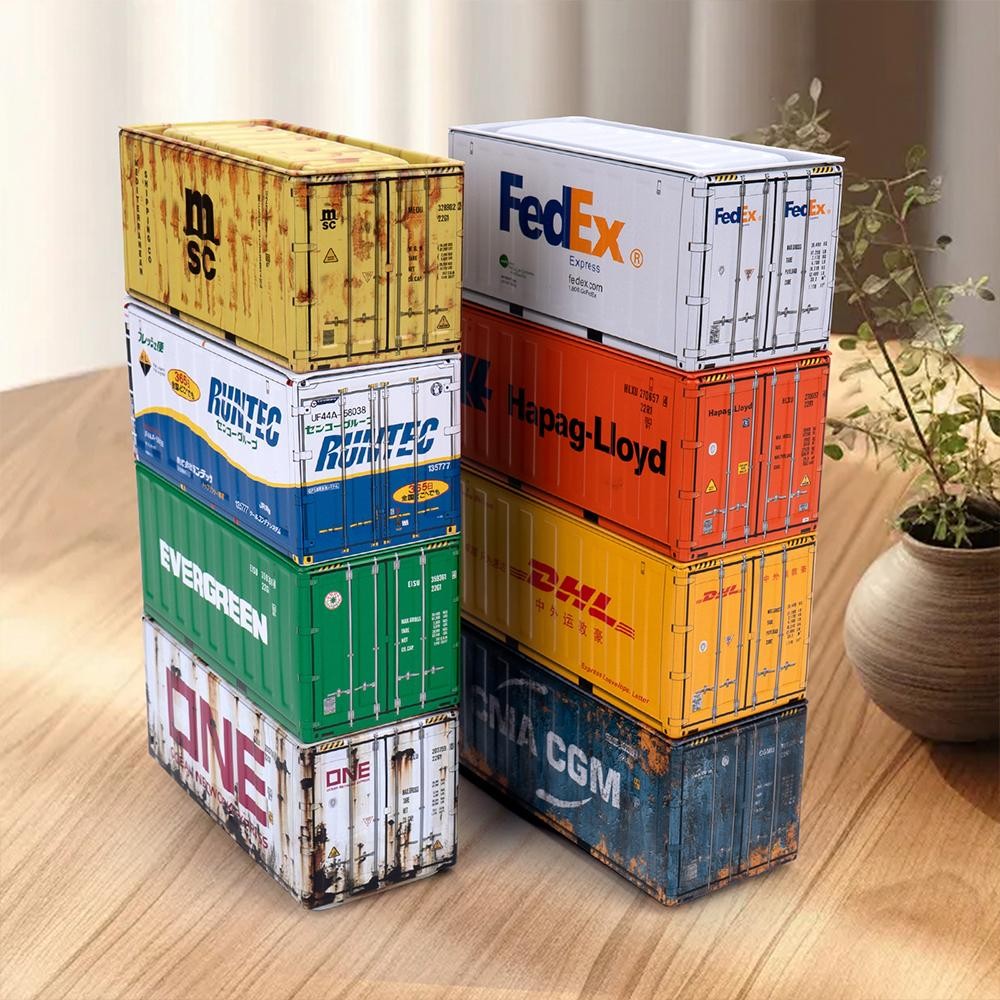 Mini Container Iron Storage Box Miniature Storage Iron Box Creative Decoration